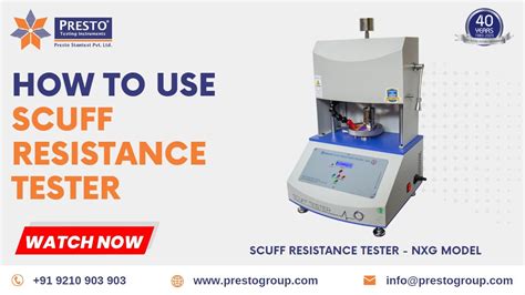 scuff resistance tester sop|presto scuff tester manual.